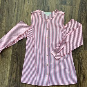 Michael Kors Womens size Small cold shoulder button down blouse